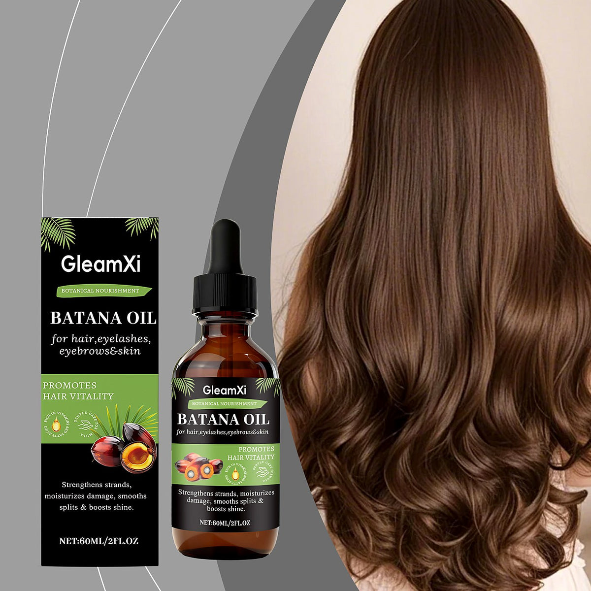 GleamXi Hair Oil 60ml - Nourished, Shiny Hair