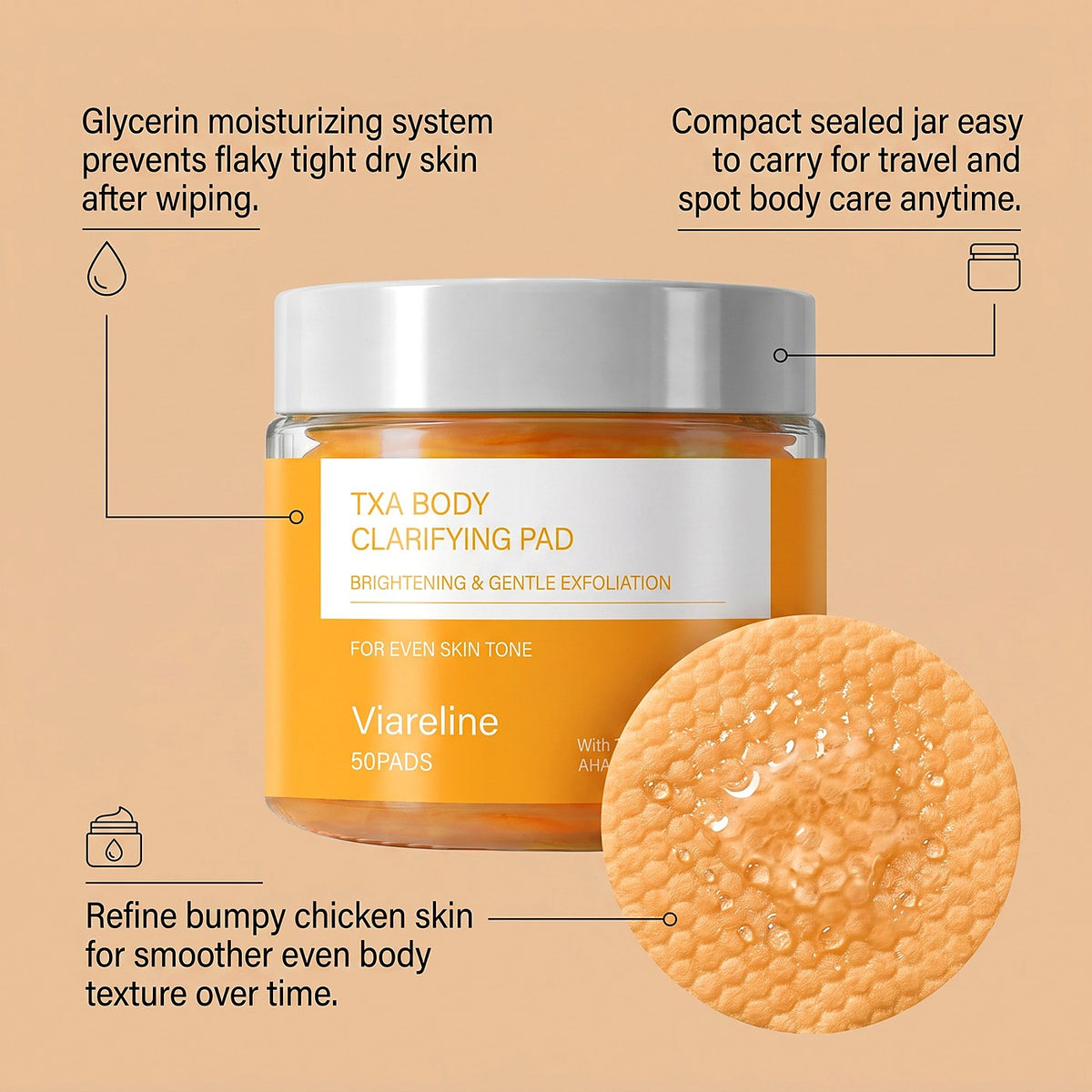 Viareline Cleansing Pads - On-the-Go Cleansing