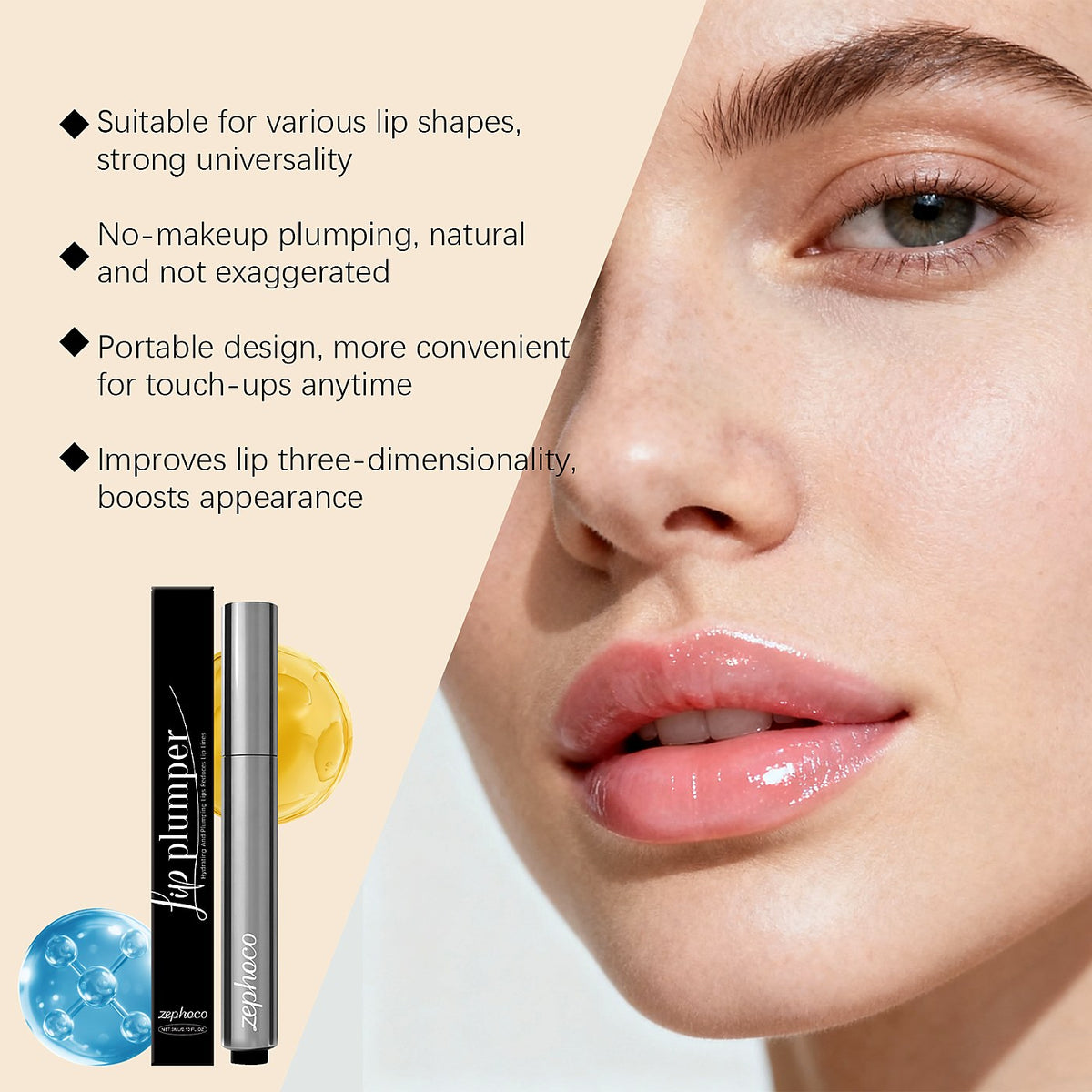 zephoco Lip Oil 3ml - Tinted Hydration