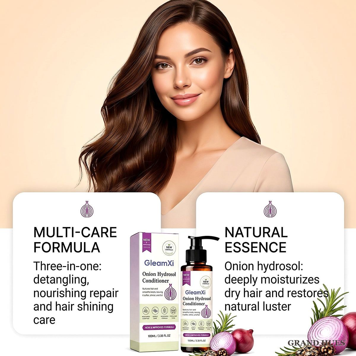 GleamXi Onion Pure Essence Conditioner 100ml - Detangle & Soften