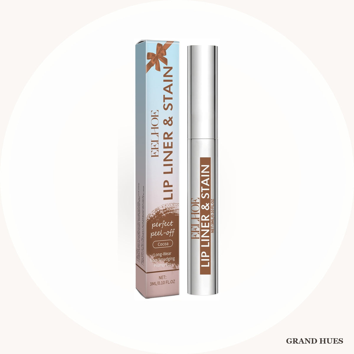 EELHOE Peel-Off Lip Tint 3ml - Long-Lasting Red Brown Colour