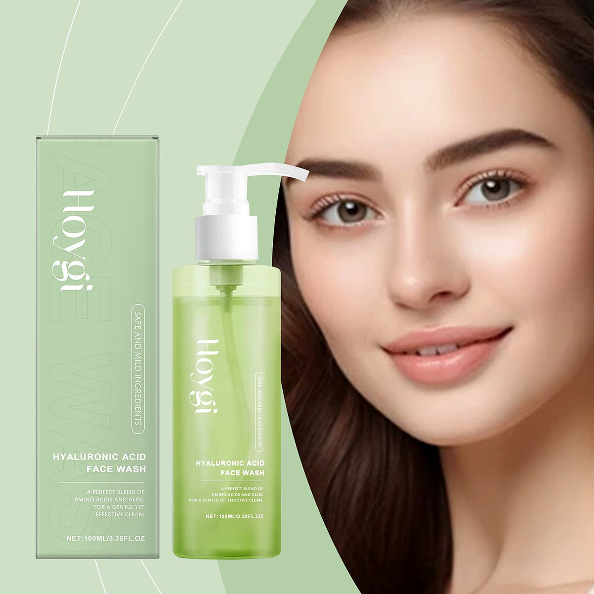Hoygi Hyaluronic Acid Gentle Cleansing Gel 100ml - Soft, Non-Tight Cleanse