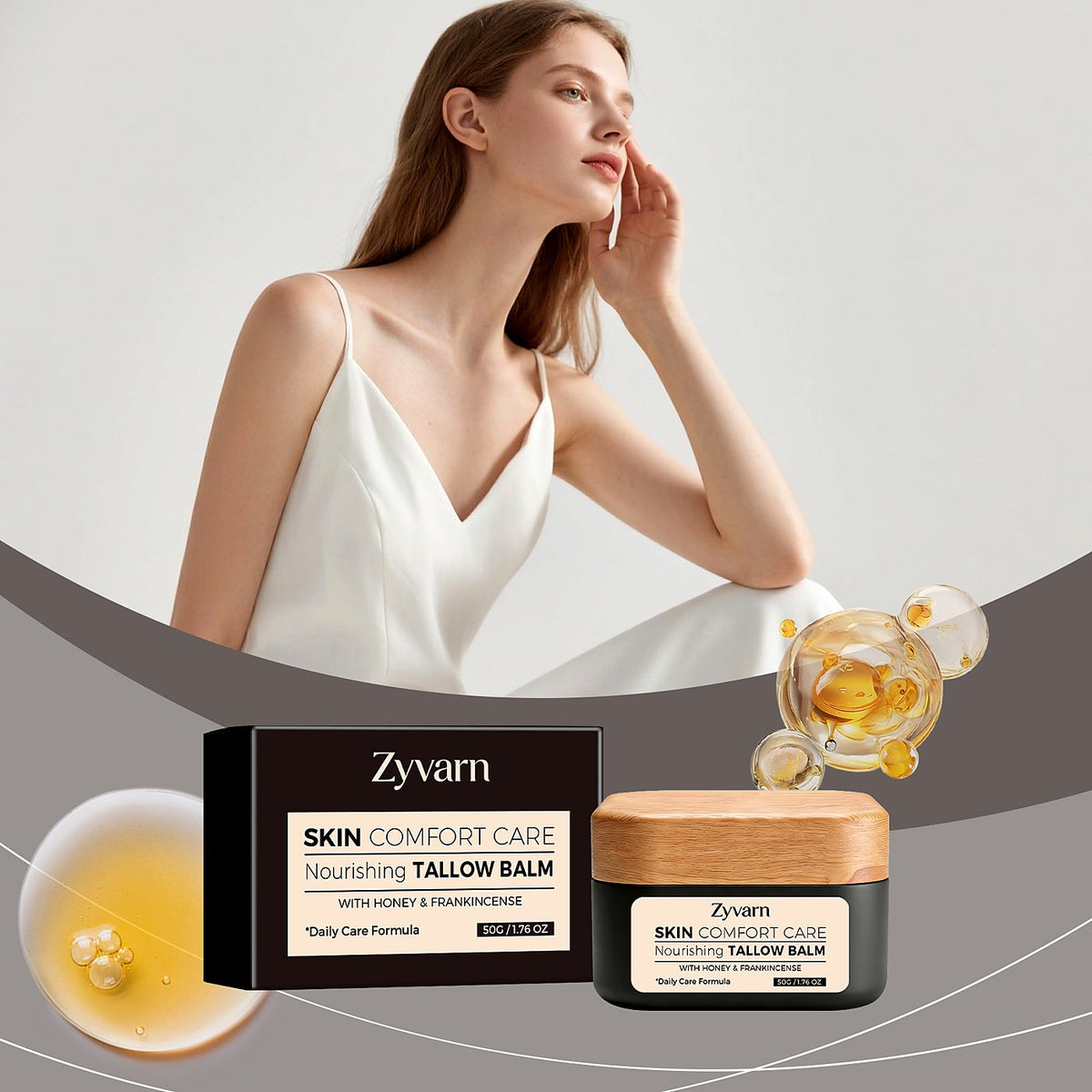 Zyvarn Nourishing Body Butter 50g - Rich, Fast-Absorbing Body Cream