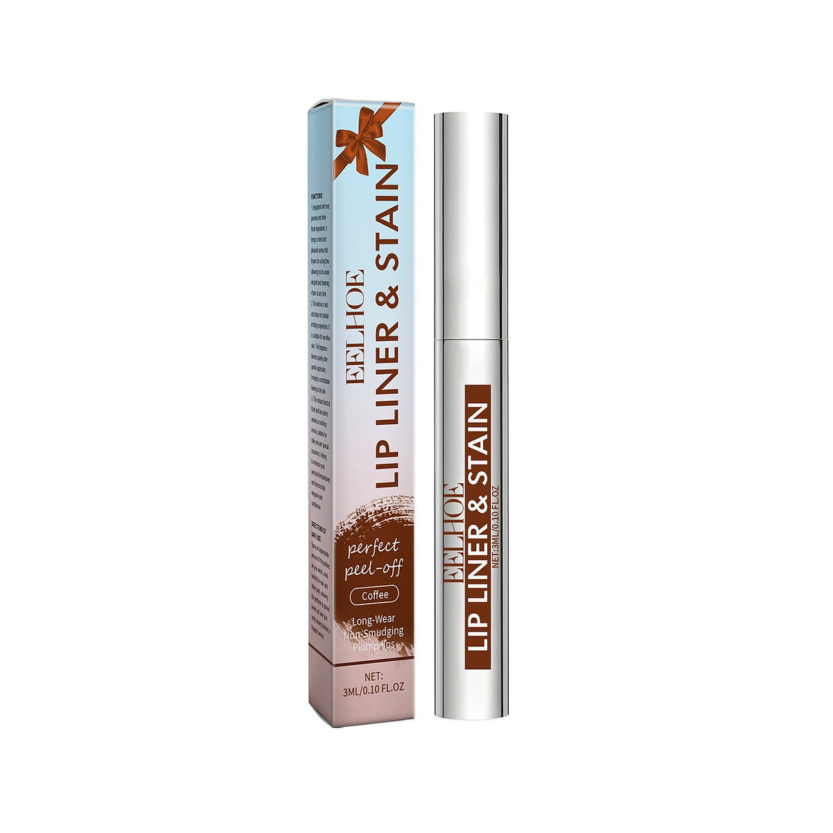 EELHOE Peel-Off Lip Tint 3ml - Long-Lasting Red Brown Colour