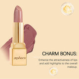 zephoco Metallic Cream Lipstick 3.5g - Nude Pink with a Metallic Finish