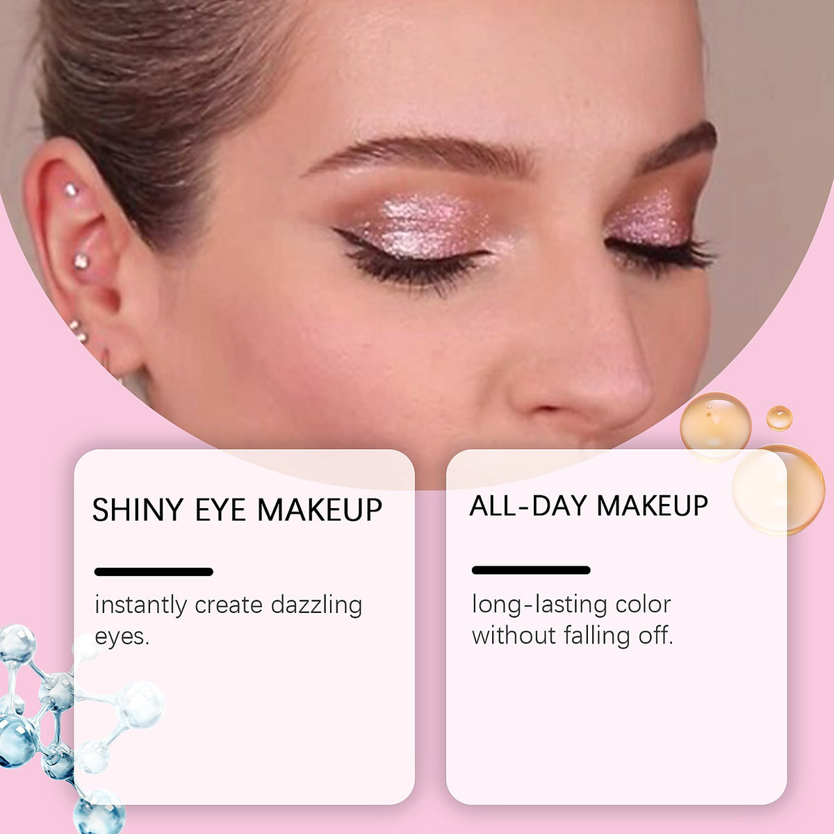 zephoco Pearlescent Liquid Eyeshadow 2ml - Pink Purple Shimmer