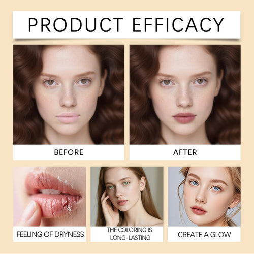 zephoco Metallic Cream Lipstick 3.5g - Nude Pink with a Metallic Finish